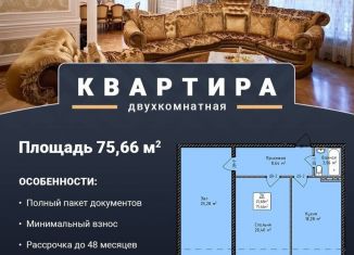 Продам 2-ком. квартиру, 74.8 м2, Махачкала, Благородная улица, 21, Кировский район