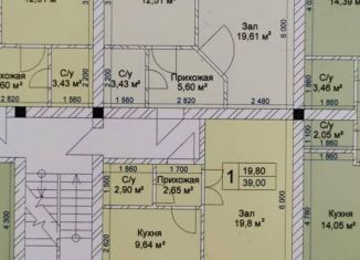 Продажа однокомнатной квартиры, 39 м2, Нальчик, улица Шогенова, 20, район Дубки