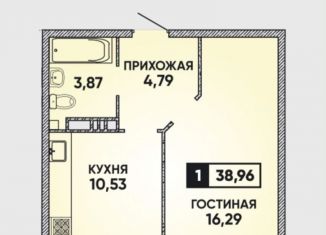 Продаю однокомнатную квартиру, 39 м2, Краснодарский край, Конгрессная улица, 31