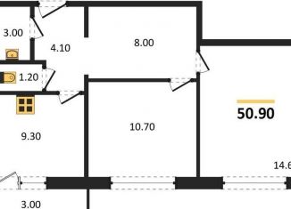 Продается 2-комнатная квартира, 50.9 м2, Новосибирск