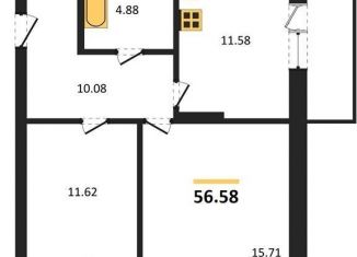 Продам 2-комнатную квартиру, 56.6 м2, Новосибирск, метро Золотая Нива, улица Гоголя, 222