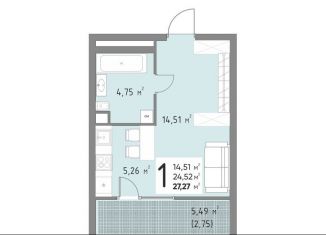 Квартира на продажу студия, 27.3 м2, Краснодар, Прикубанский округ