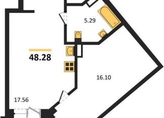 Однокомнатная квартира на продажу, 48.3 м2, Воронеж, Коминтерновский район, Электросигнальная улица, 9Ак2