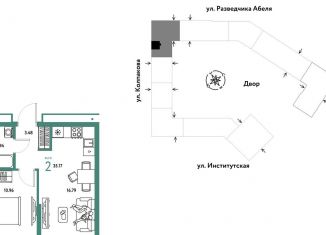 Продается 2-ком. квартира, 35.2 м2, Москва, метро Коломенская