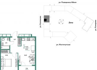 Продается двухкомнатная квартира, 42.4 м2, Москва, Даниловский район