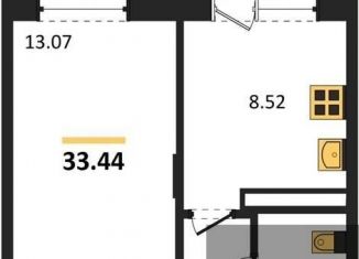 Продаю 1-ком. квартиру, 33.4 м2, Воронеж