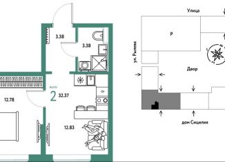 Продаю 2-комнатную квартиру, 32.4 м2, Тюмень, Калининский округ