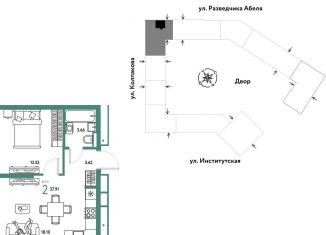 Продается 2-ком. квартира, 37.9 м2, Москва, метро Технопарк