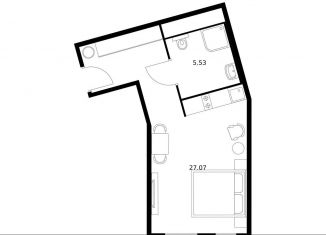 Продам квартиру студию, 32.6 м2, Санкт-Петербург, проспект Энергетиков, 6, метро Ладожская