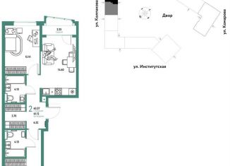 Продается 2-ком. квартира, 63.4 м2, Москва, метро Коломенская