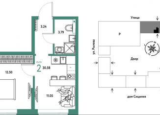 Продаю 2-ком. квартиру, 30.6 м2, Тюмень, Калининский округ