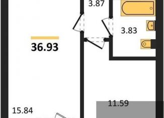 Продаю 1-ком. квартиру, 36.9 м2, Воронеж, Ленинский район