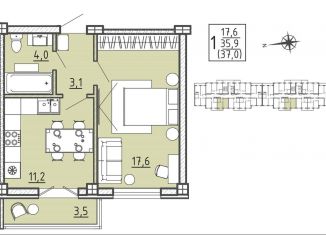 Продаю 1-ком. квартиру, 37 м2, Воронеж, Цимлянская улица, 10Г