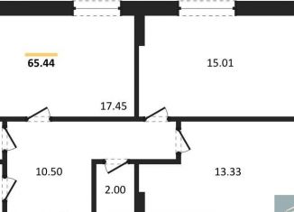 Продам 2-ком. квартиру, 65.6 м2, Воронеж, Донбасская улица, 25к2