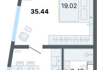 Продажа 2-комнатной квартиры, 35.4 м2, Санкт-Петербург, Октябрьская набережная, 56, метро Ломоносовская