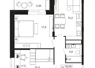 Продается двухкомнатная квартира, 64.1 м2, Апрелевка, Пролетарский тупик, 1