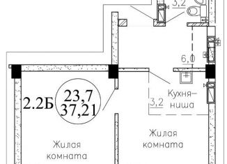 Продаю 2-ком. квартиру, 37.2 м2, Новосибирск, метро Студенческая, улица Пархоменко, 23/1