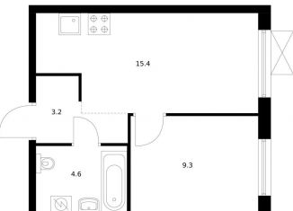 Продам 1-комнатную квартиру, 32.5 м2, Екатеринбург, метро Ботаническая, жилой комплекс Утёс, к3