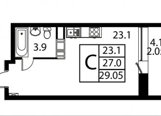Квартира на продажу студия, 29.1 м2, Домодедово