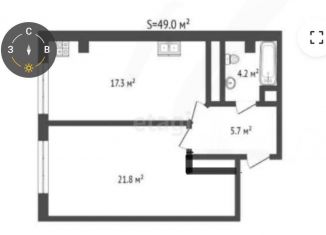 1-ком. квартира на продажу, 49 м2, Нальчик, улица Шарданова, 52