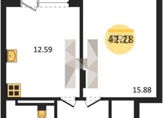 Продаю однокомнатную квартиру, 42.3 м2, Воронежская область, Ленинский проспект, 108А