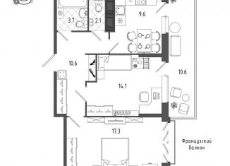 Продажа 2-ком. квартиры, 61 м2, Санкт-Петербург, Московский район, Черниговская улица, 17