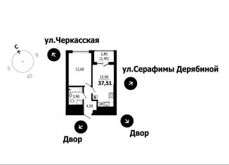 Продам однокомнатную квартиру, 37.5 м2, Екатеринбург, Верх-Исетский район