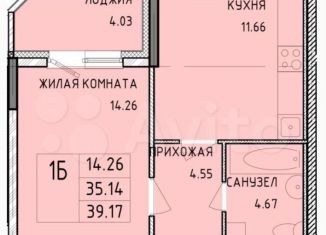 1-ком. квартира на продажу, 35.1 м2, Тула, Центральный территориальный округ, Рязанская улица, 17