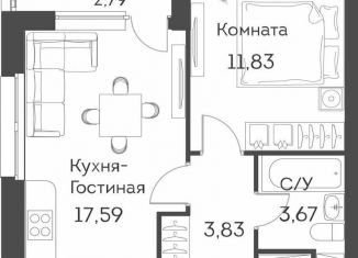 Продаю 2-комнатную квартиру, 38.3 м2, Москва, ЖК Аквилон Бисайд