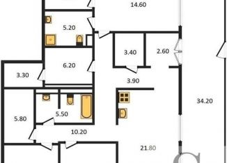 Продажа трехкомнатной квартиры, 132.9 м2, Новосибирск, улица Декабристов, 41, ЖК Квартал на Декабристов