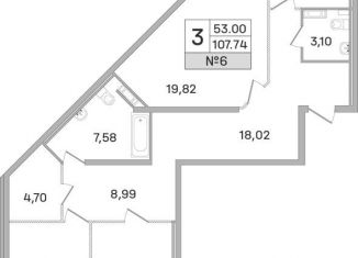 Продам 3-ком. квартиру, 107.7 м2, Королёв, улица Калинина, 11