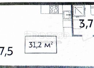 Продаю квартиру студию, 31.2 м2, Москва, Сколковское шоссе, 40к3, ЖК Стеллар Сити