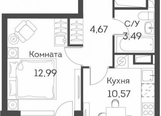 Продаю 1-комнатную квартиру, 33.1 м2, Москва, ЖК Аквилон Бисайд