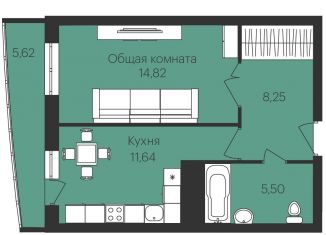 1-комнатная квартира на продажу, 43 м2, Мордовия