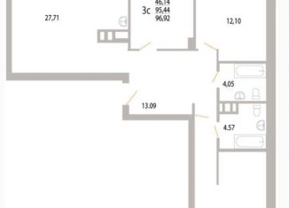 Продажа 4-комнатной квартиры, 96.9 м2, Челябинск, ЖК ЭвоПарк, Телевизионная улица, 16