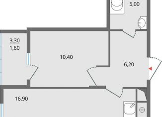 Продам двухкомнатную квартиру, 47.5 м2, Липецк, ЖК Атмосфера