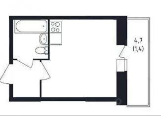 Квартира на продажу студия, 21 м2, деревня Путилково, Просторная улица, 12, ЖК Большое Путилково