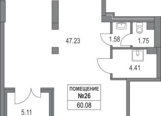 Продаю помещение свободного назначения, 60.08 м2, Санкт-Петербург, метро Пионерская