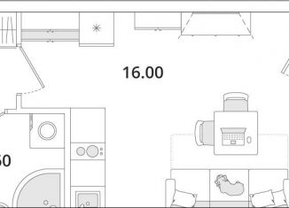 Квартира на продажу студия, 23.6 м2, Санкт-Петербург, Планерная улица, 99, метро Комендантский проспект