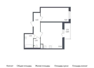 Продаю однокомнатную квартиру, 51.7 м2, Санкт-Петербург, жилой комплекс Астрид, 10