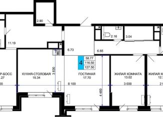 Продажа 4-ком. квартиры, 127.5 м2, Краснодар, Прикубанский округ