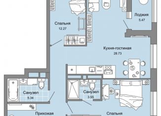 Продаю трехкомнатную квартиру, 82 м2, Кировская область