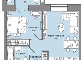 Продается двухкомнатная квартира, 43 м2, Кировская область, улица Дмитрия Козулева, 9