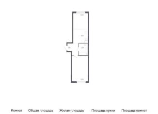 1-комнатная квартира на продажу, 46.2 м2, Тюменская область, жилой комплекс Чаркова 72, 1.2