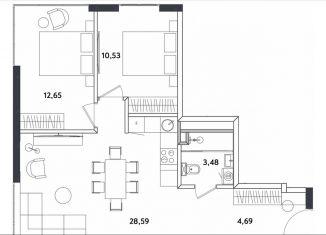 Продам 3-комнатную квартиру, 59.9 м2, Москва, Окружной проезд, 10Г, ЖК Измайловский Парк