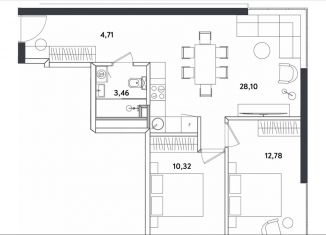 3-ком. квартира на продажу, 59.4 м2, Москва, Окружной проезд, 10Г, станция Измайлово