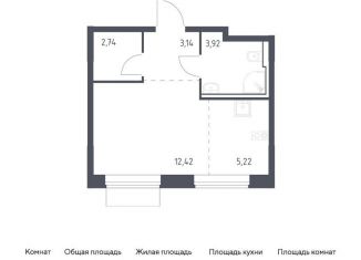 Квартира на продажу студия, 27.4 м2, Москва, жилой комплекс Квартал Домашний, 1