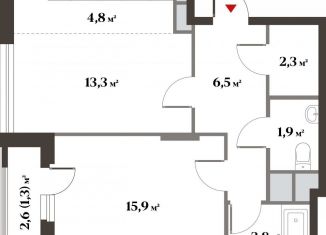 2-комнатная квартира на продажу, 49.4 м2, Красногорск