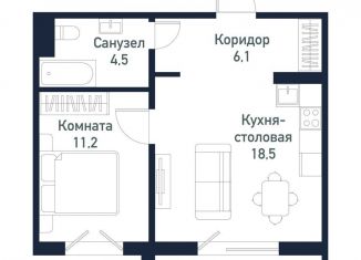 Продаю однокомнатную квартиру, 40.3 м2, Челябинская область