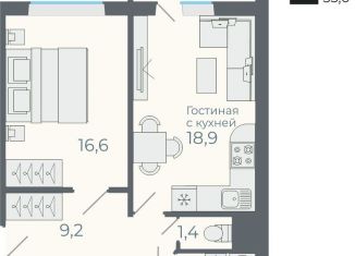 Продажа 2-комнатной квартиры, 51.4 м2, Новосибирская область, Каспийская улица, с5